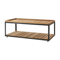 Level coffee table, rectangular Outdoor Furniture by Cane-line, designed by byKATO