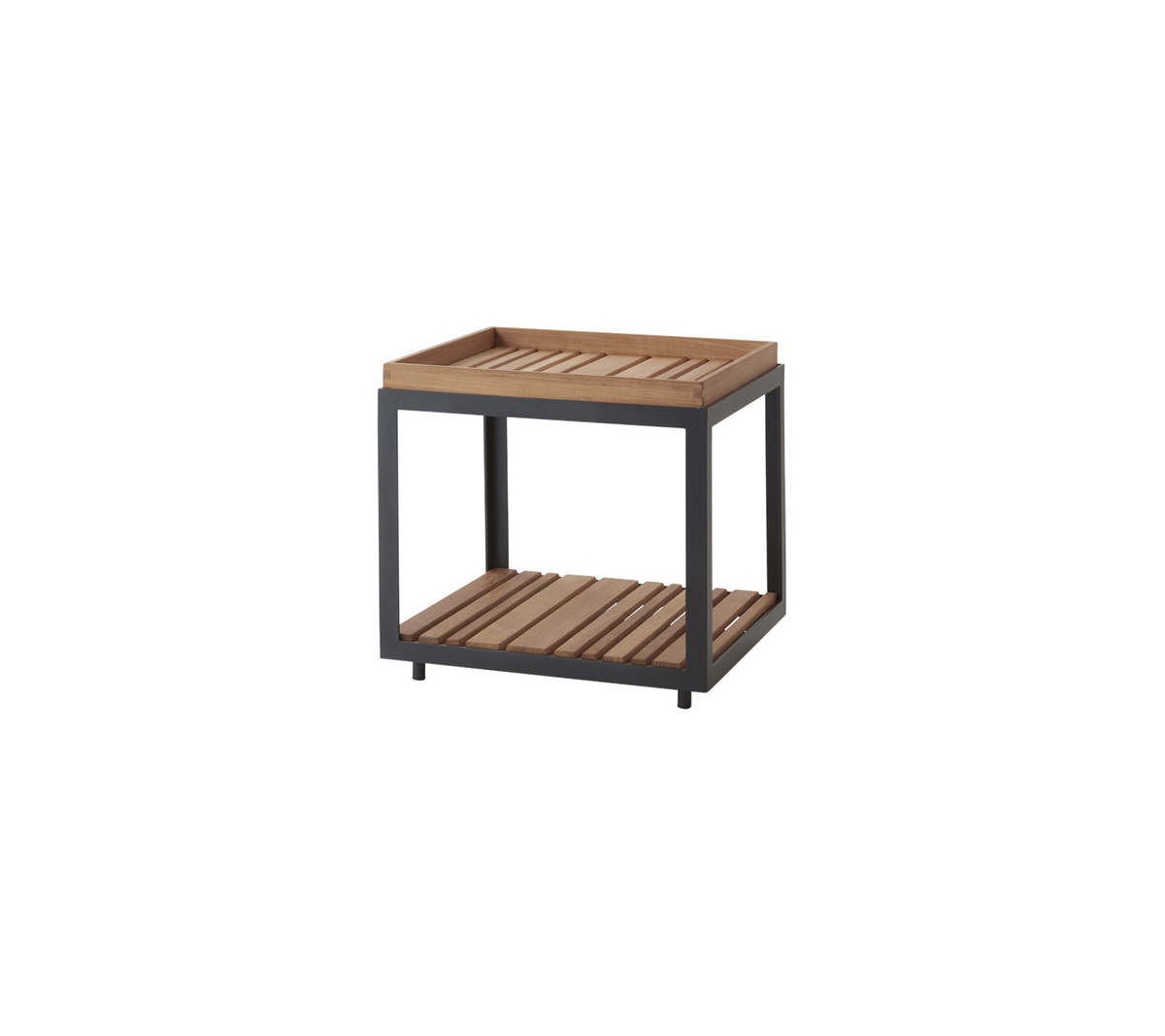 Level coffee table small teak product image by Cane-line