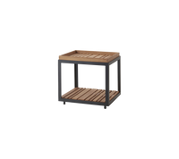 Level coffee table small teak product image by Cane-line