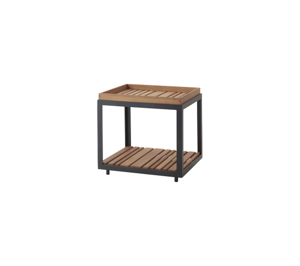 Level coffee table small teak product image by Cane-line