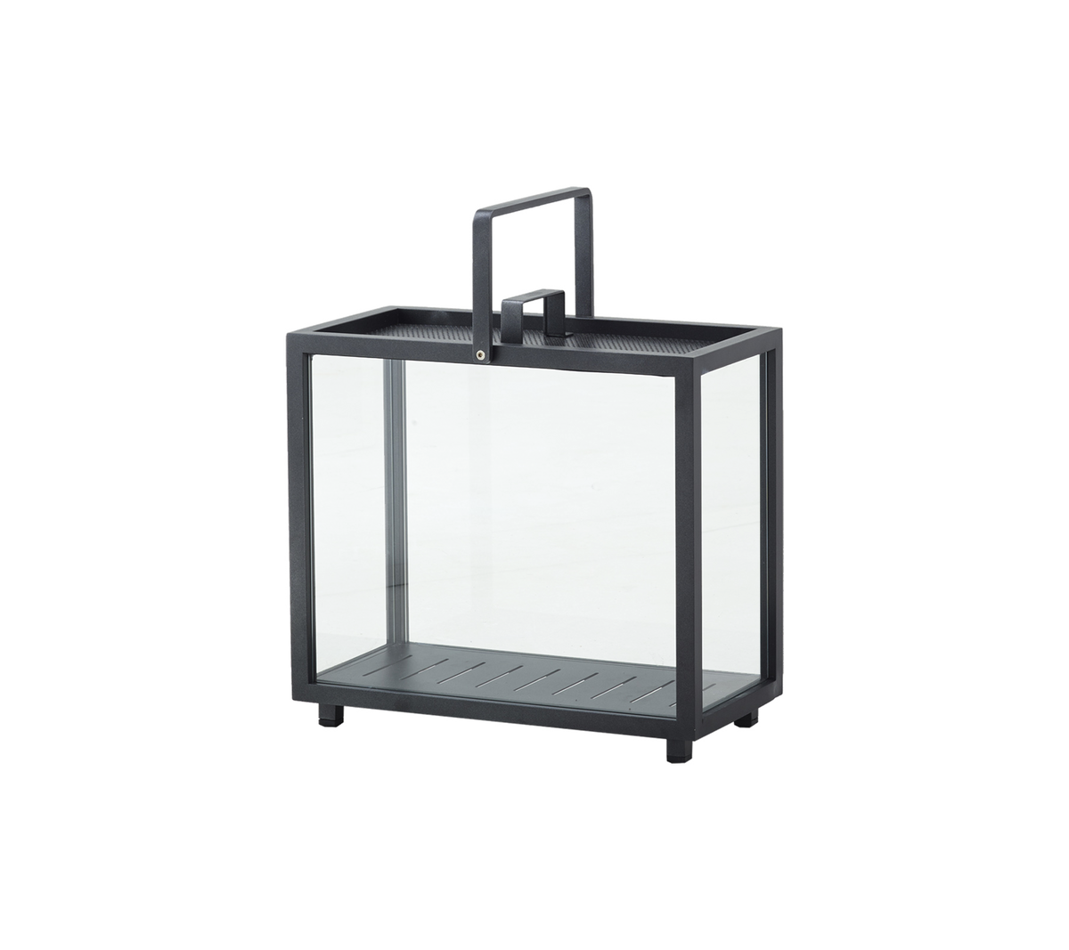 Lighthouse lantern rectangular lava grey product image by Cane-line