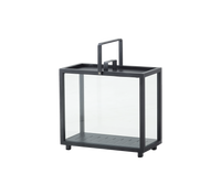 Lighthouse lantern rectangular lava grey product image by Cane-line