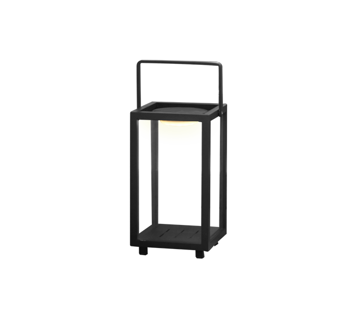 Lighthouse lantern small lava grey with LED product image by Cane-line