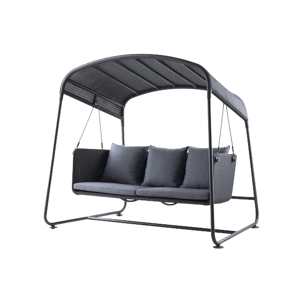 Cave Swing Sofa outdoor swing sofa by Cane-line, designed by Jesper K. Thomsen
