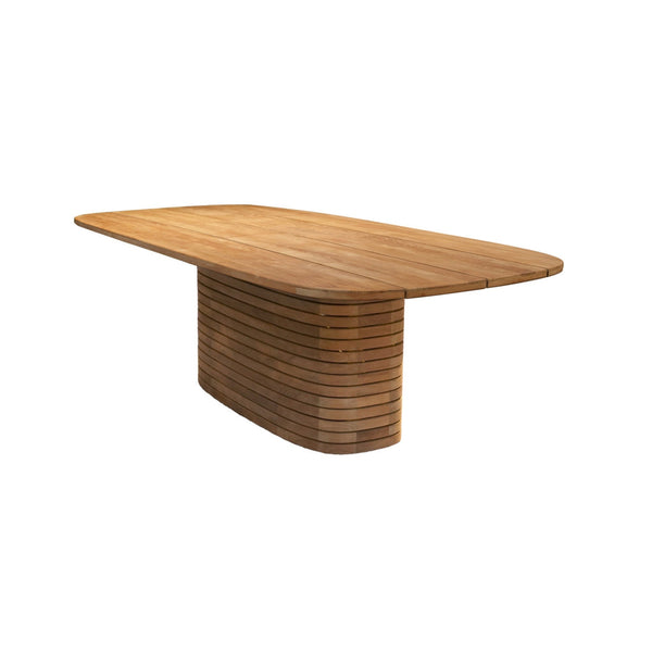 Mellow oval dining table medium teak product image