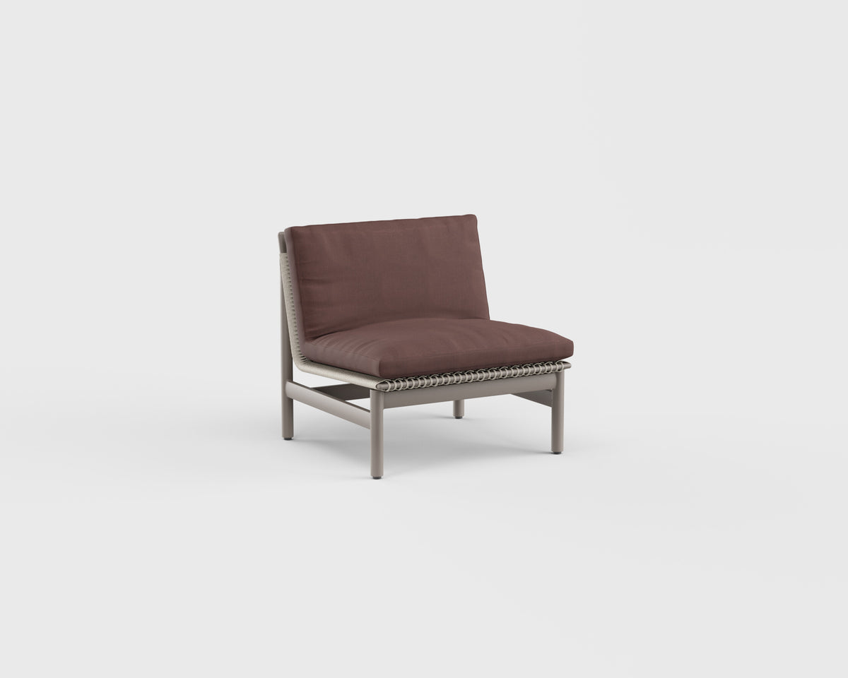 Montauk Lounge Chair Armless Aluminum