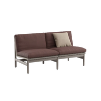Montauk Sofa Armless Aluminum 63"
