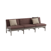 Montauk Sofa Armless Aluminum 94