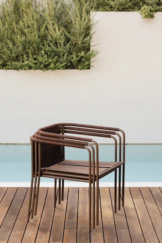 Nido Stackable Hand-Woven Dining Armchair