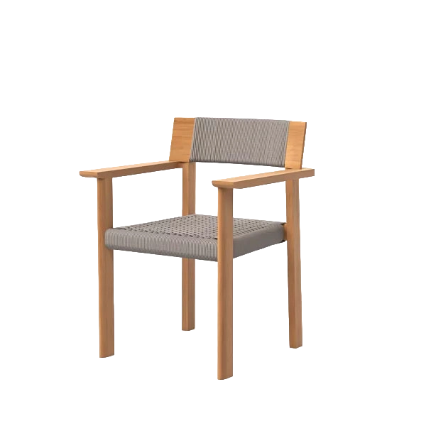 Olma Dining Armchair outdoor dining chair by SKLD Studio, designed by La Mamba Studio