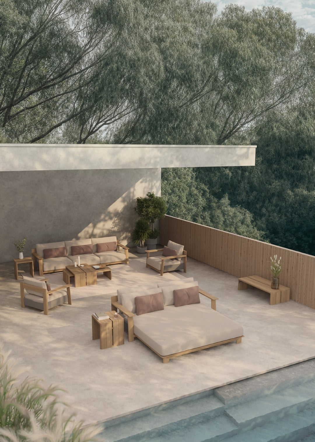 Olma outdoor furniture collection by SKLD Studio lifestyle image