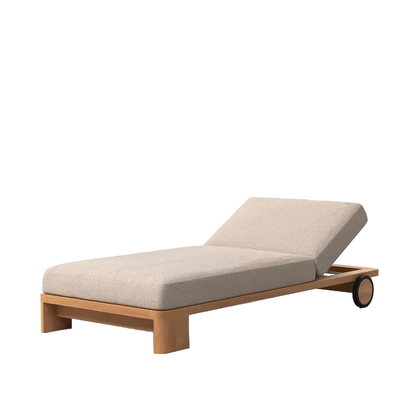 Olma Lounger outdoor chaise lounge by SKLD Studio, designed by La Mamba Studio