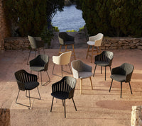 Choice Chair with Teak Legs dining chair by Cane-line, designed by Welling/Ludvik