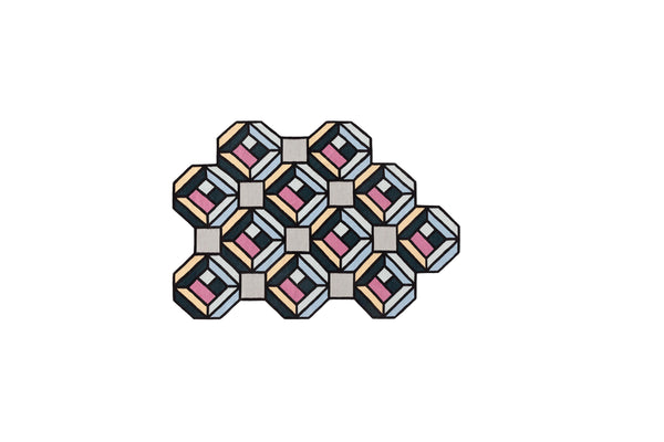 Parquet Tetragon Blue