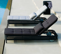 Presley sunbed lifestyle image with two sunbeds by Cane-line