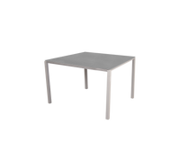 Pure dining table 100x100 cm sand aluminium with basalt ceramic by Cane-line