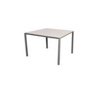Pure dining table 100x100 cm taupe aluminium with toscana sand ceramic by Cane-line