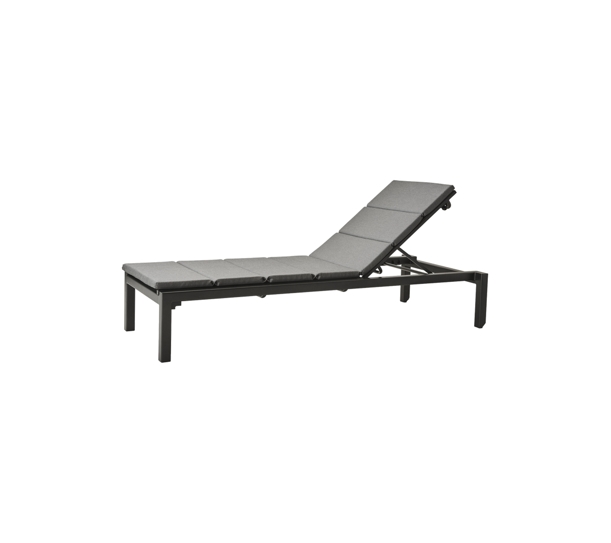 Relax sunbed grey with cushion white background image by Cane-line