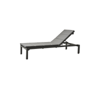 Relax sunbed grey with cushion white background image by Cane-line