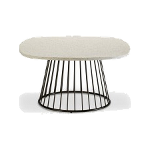 Roberti Charme Large Coffee Table Terrazzo in bronze finish