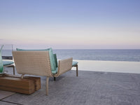 Roberti Key West chaise lounge, backrest and beam composition overlooking the sea
