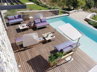 Roberti Key West modular outdoor composition beside a pool