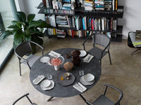 Roberti Lipari 4331 chairs in Graphite around an outdoor table