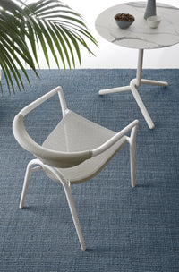 Roberti Maratea 9911 armchair with 9915 table in White and Marble White