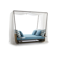 Roberti Portofino Canopied Daybed with side tables, reference 9768