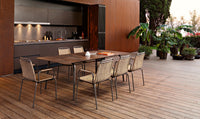 Roberti Portofino dining collection on a modern outdoor terrace