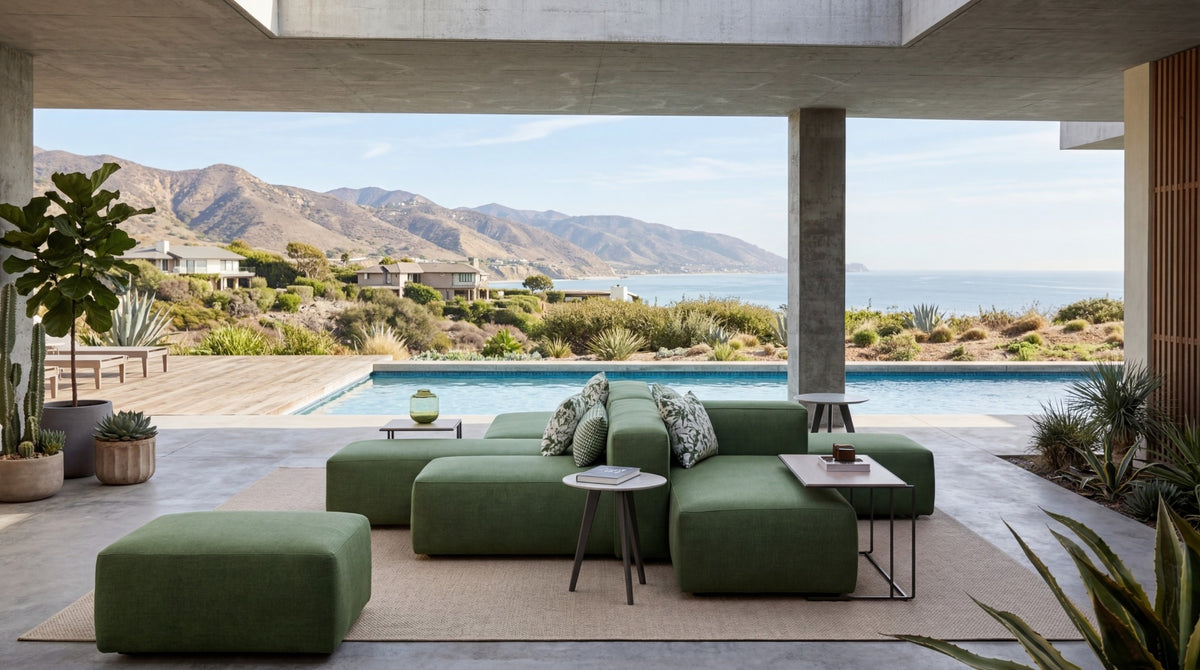 Roberti Setai Modular Sofa CMP3 poolside lifestyle