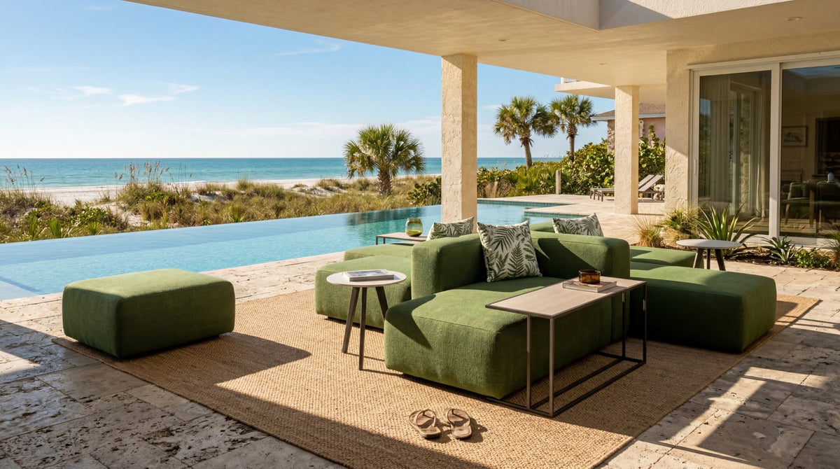 Roberti Setai Modular Sofa CMP3 coastal pool lifestyle