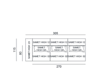 Samet High Modular Sofa