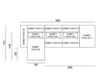 Samet High Modular Sofa