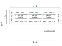 Samet High Modular Sofa