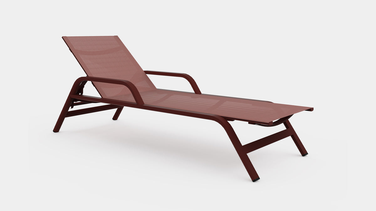 Stack Chaise lounge with arms