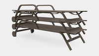 Stack Chaise lounge with arms and wheels