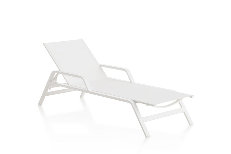 Stack Chaise lounge with arms