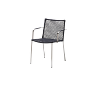 Straw armchair dining chair by Cane-line, designed by Foersom & Hiort-Lorenzen MDD