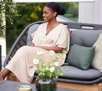 Strington 2-seater sofa outdoor sofa by Cane-line, designed by Foersom & Hiort-Lorenzen MDD