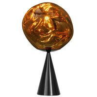 Tom Dixon Melt Fat Cone Table Light in gold, close product view