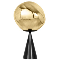 Tom Dixon Melt Fat Cone Table Light in gold, alternate angle