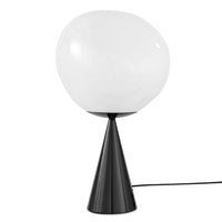 Tom Dixon Melt Opal Fat Cone Table Light with black hardware, additional view
