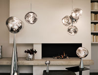 Tom Dixon Melt Fat Cone Table Light in silver, alternate view