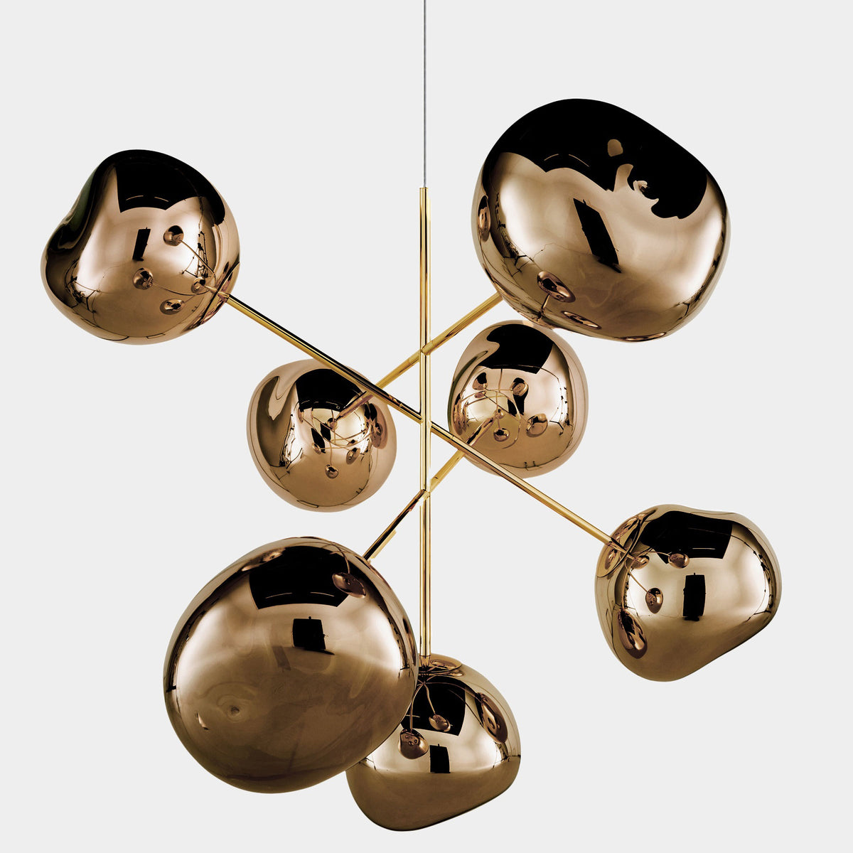Tom Dixon Melt Large Chandelier in bronze, official alternate product view