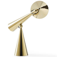 Tom Dixon Pose Task Light in polished gold, alternate angle