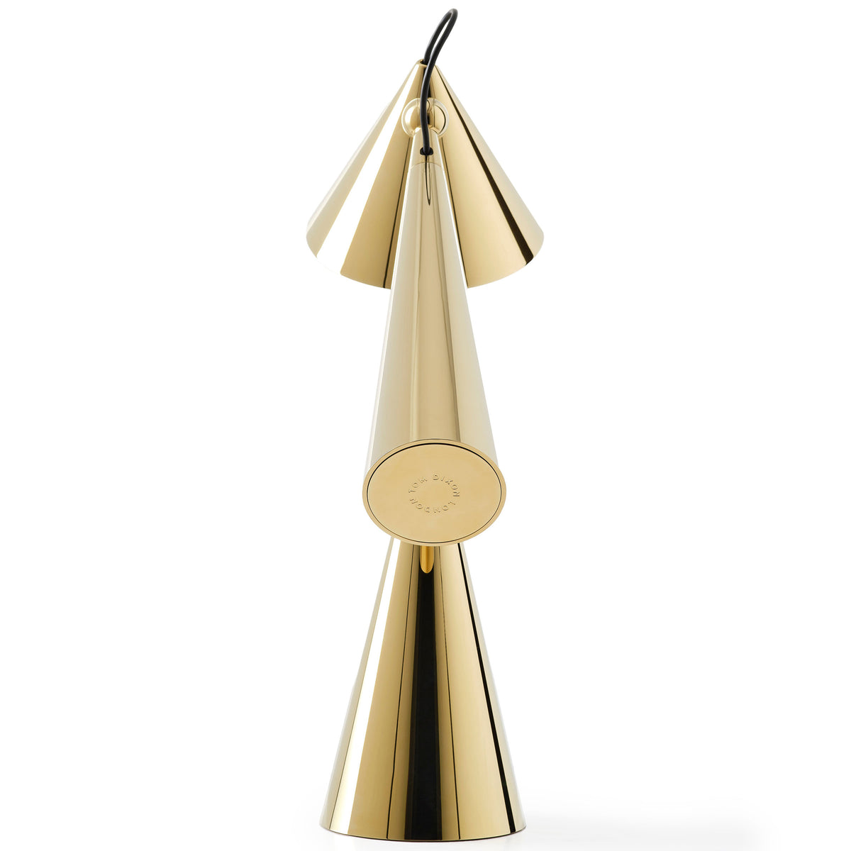 Tom Dixon Pose Task Light in polished gold, detail view