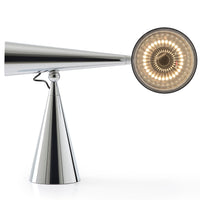 Tom Dixon Pose Task Light in polished silver, close product view