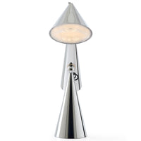 Tom Dixon Pose Task Light in polished silver, angled view
