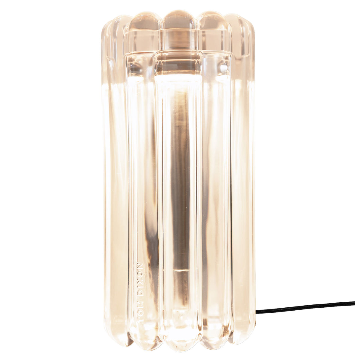 Tom Dixon Press Table Light in clear glass, front view